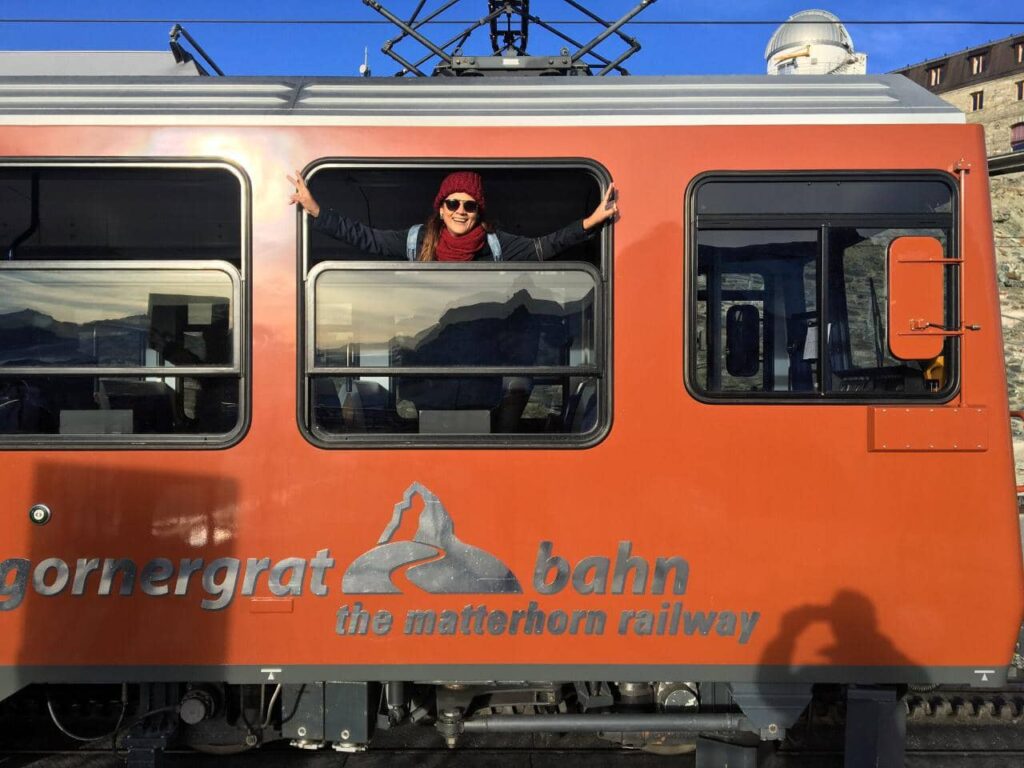 O acesso a Gornergrat 360 é feito de trem