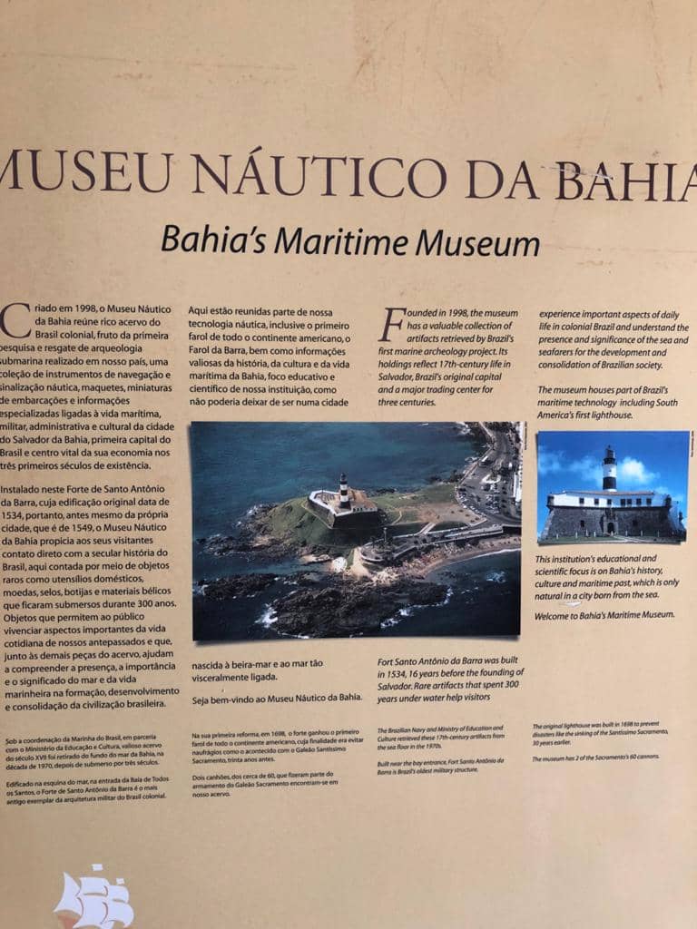 O Museu Náutico da Bahia fica localizado no For te Santo Antônio da Barra em Salvador Ba 