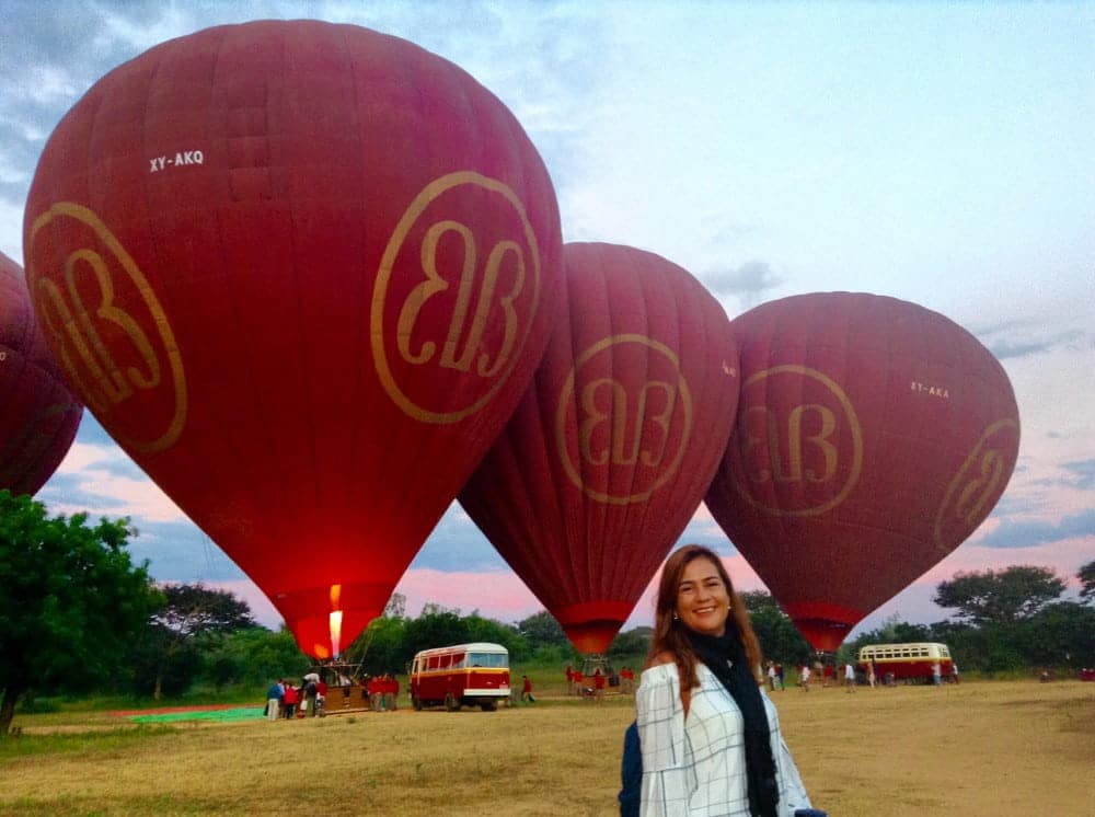 O passeio de balão em Bagan - Myanmar, sobrevoa mais de 3000 templos ao nascer do sol. Simplesmente imperdível