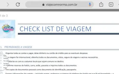 Check List de viagem – O que não pode faltar na sua mala