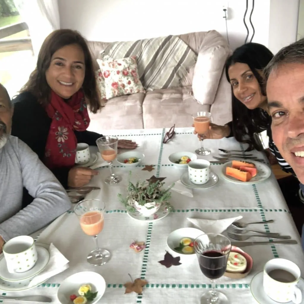 Café da manhã da Pousada Cantos e Encantos