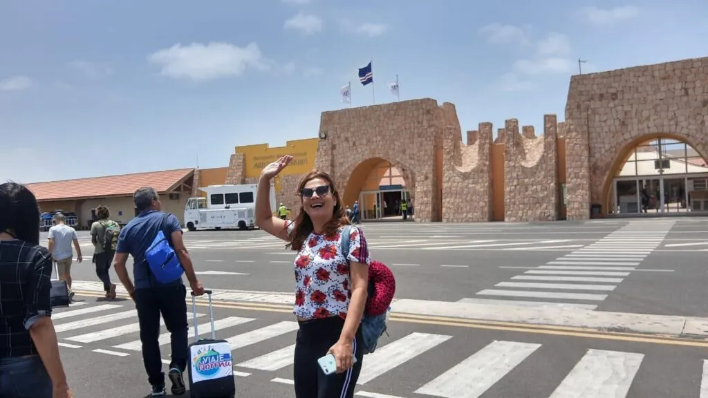 Aeroporto Internacional Aristides Pereira no Rabil. em Boa Vista Cabo Verde