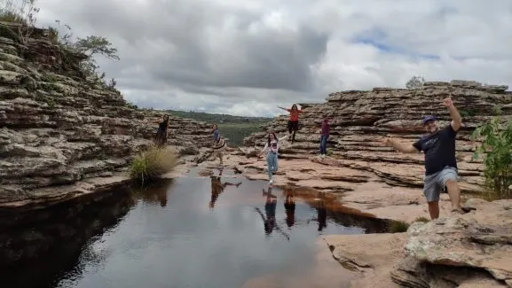 Parte de cima da Cachoeira do Ferro Doido