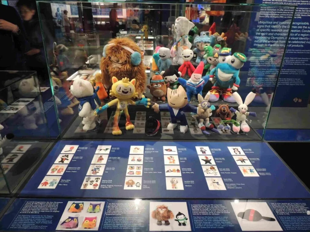 Museu Olímpico de Lausanne - Os mascotes dos Jogos Olímpicos