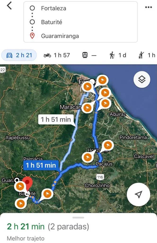 Como chegar a Guaramiranga Ce