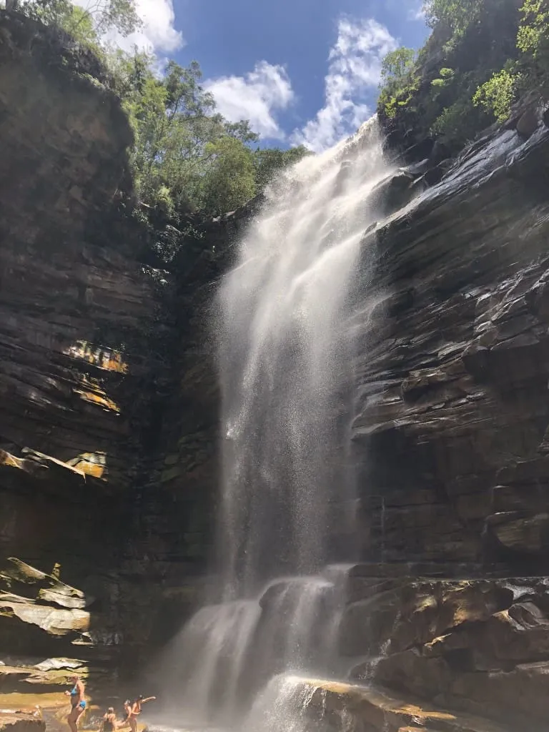 A Cachoeira do Mosquito é uma das atrações mais famosas da Chapada Diamantina