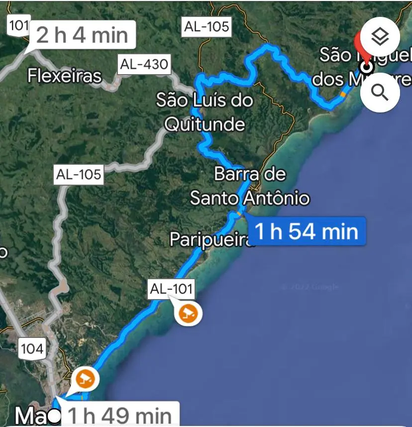 Como chegar de Maceió a São Miguel dos Milagres